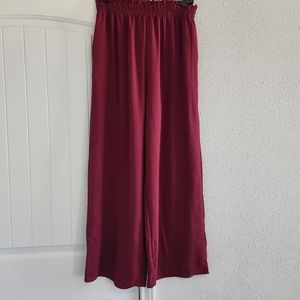 SHEIN Burgandy Wide Leg Pants Size Large 💖